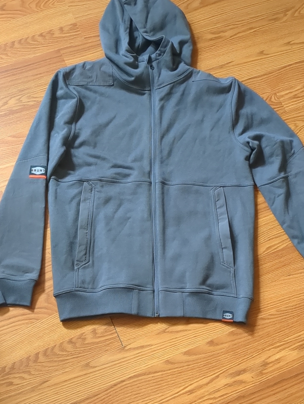 NWOT BRUNT Workwear Heavy Duty Pullover Hoodie Sweatshirt Gray Size M - Picture 2 of 7
